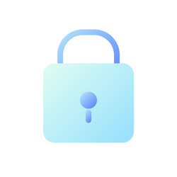 Padlock pixel perfect flat gradient two-color ui vector