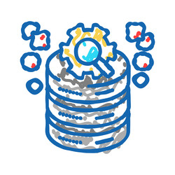 query optimization database icon doodle vector image