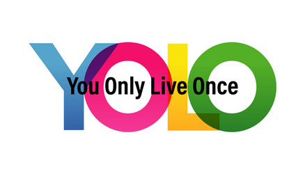 Yolo word you only live once vector