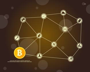 background block chain style collection vector image