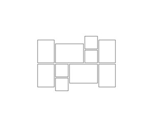frame collage from square and rectangle shape vector image