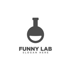 Funny lab logo design template vector