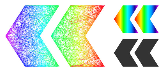 rainbow net gradient shift left icon vector image