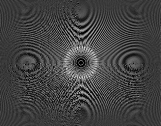 Abstract circular background with dynamic dots vector