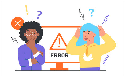 concept operating system error warning vector image
