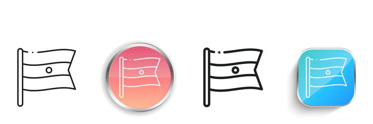 india icon thin linear regular and button style vector image