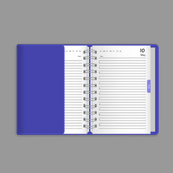 Template layout beautiful realistic notebook vector