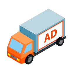 white sign for advertising on a truck icon Vector Image