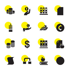 16 stack icons vector