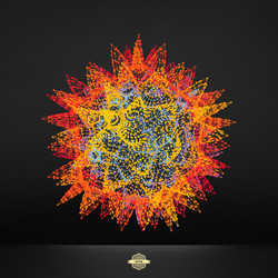 abstract polygonal design connection structure vector image