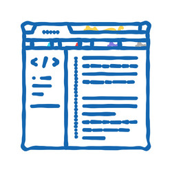 database scripts icon doodle vector image
