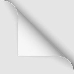 Curled sheet paper empty blank Royalty Free Vector Image