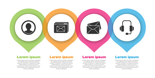 set create account screen website and envelope vector image
