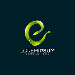 Latter e colorful logo design Royalty Free Vector Image