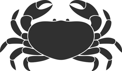 Black Crab Silhouette Vector Image