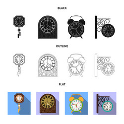 Isolated object of clock and time symbol vector