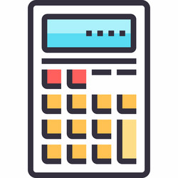 budget calculator vector image