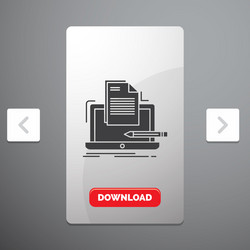 coder coding computer list paper glyph icon vector image