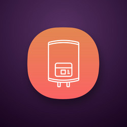 Electric water heater app icon vector