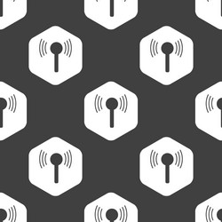 black hexagon signal pattern vector image