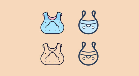 Baby Bib Vector Icon 24017000 Vector Art at Vecteezy