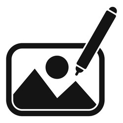 digital drawing tablet being used to create simple vector image