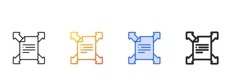file iconthin linear gradient blue stroke vector image