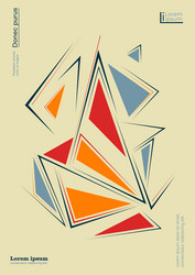 minimalistic set of triangular shapes vector image