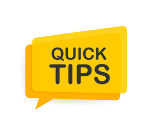 quick tips icon badge ready for use in web vector image