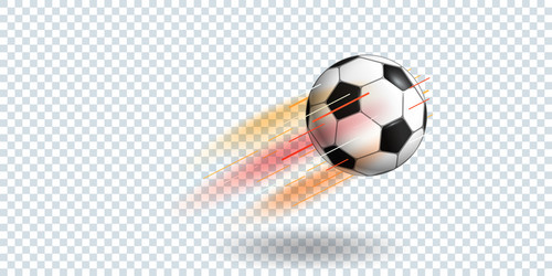 Soccer Ball in Motion Vector Image