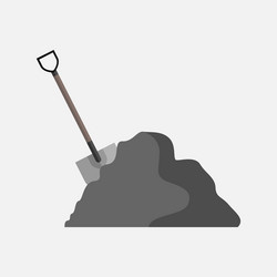 Stack of coal shovel industry mining graphic vector