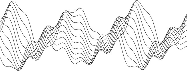 abstract waveform pattern featuring dynamic lines vector image