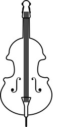 Cello instrument isolated icon vector