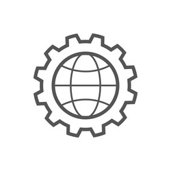 Global setting icon perfect use for print media vector