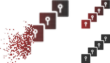 sparkle pixel halftone locker blockchain icon vector image