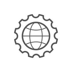 Global setting icon perfect use for print media vector
