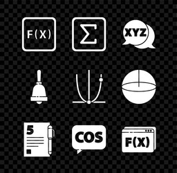 Set function mathematical symbol sigma xyz vector