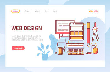 web design developing websites interface vector image