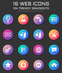 web tools icons on colorful buttons vector image