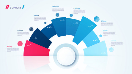 circle chart design template for creating vector image