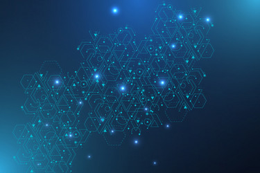 geometric abstract background with connected line vector image