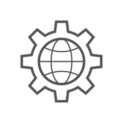 Global setting icon perfect use for print media vector