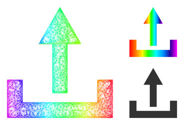 spectrum network gradient upload icon vector image