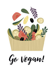 Vegetable fresh salad Royalty Free Vector Image