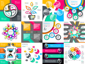 infographic design sets used for workflow layout vector image