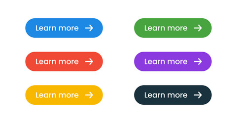 Learn More Button Set vector image
