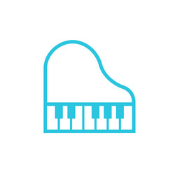 piano icon isolated on white background from blue vector image