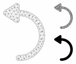 rotate ccw mesh 2d model and triangle vector image