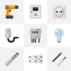 set of 9 editable instruments icons includes vector image