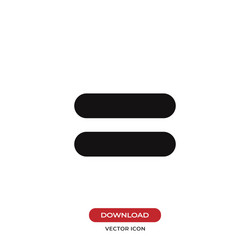 Equal icon Royalty Free Vector Image - VectorStock